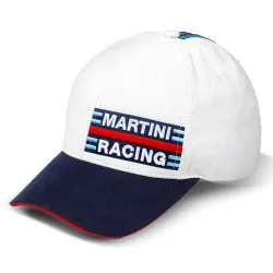 Шапка с козирка Martini Racing със странично лого - Бяла