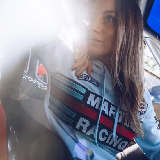 Дамски суичър Sparco Martini Racing - Светло син