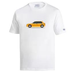 Lancia Delta HF Тениска - Бял / Жълт