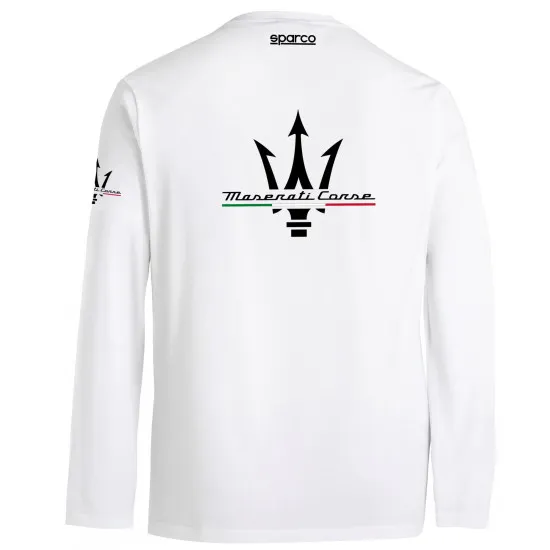 Блуза с дълъг ръкав Maserati - Бяла