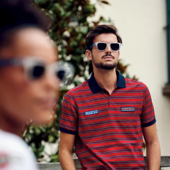 Martini Racing Polo Sportline Stripes - Червен