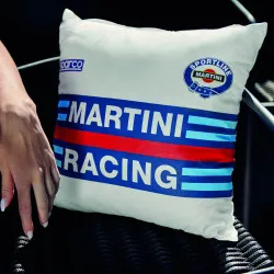 Възглавница от памук Martini Racing Replica - бяла
