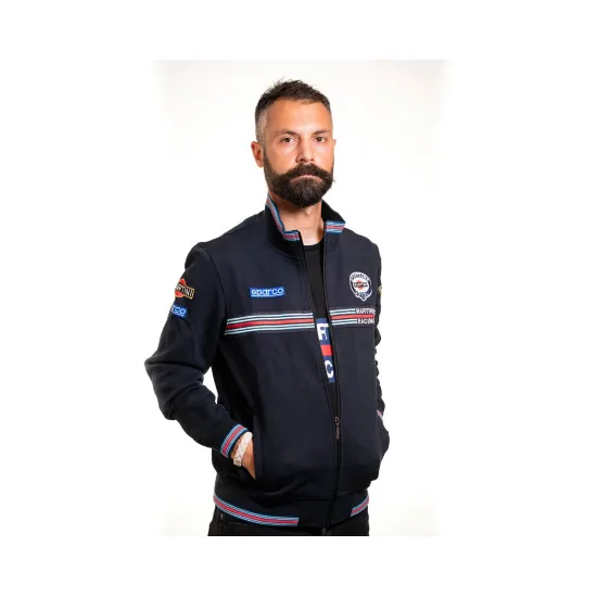 Мъжки суичър с цип Martini Racing - Тъмно син