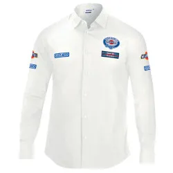 Мъжка риза с дълъг ръкав Sparco Martini Racing - Бяла