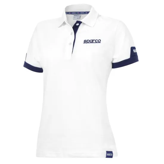 Дамска тениска с яка Sparco Polo Corporate - Бяла