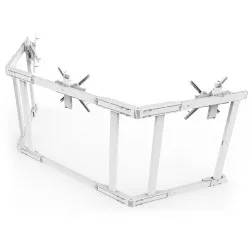RSeat TX90 White - Стойка за три екрана от 65 до 90 инча