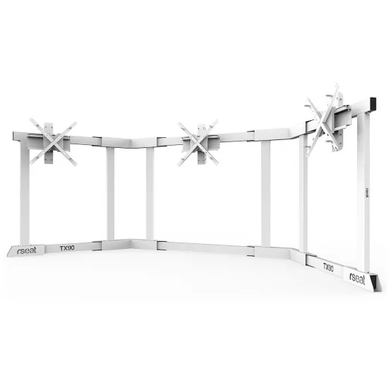 RSeat TX90 White - Стойка за три екрана от 65 до 90 инча