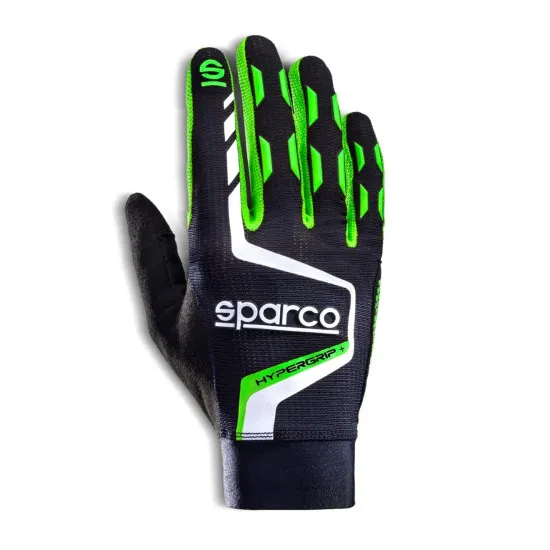 Sparco HYPERGRIP+ Ръкавици - Черно и зелено