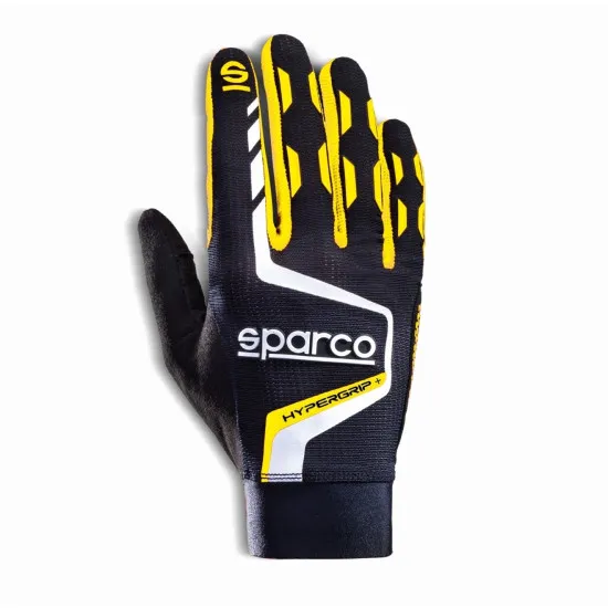 Sparco HYPERGRIP+ Ръкавици - Черно и жълто
