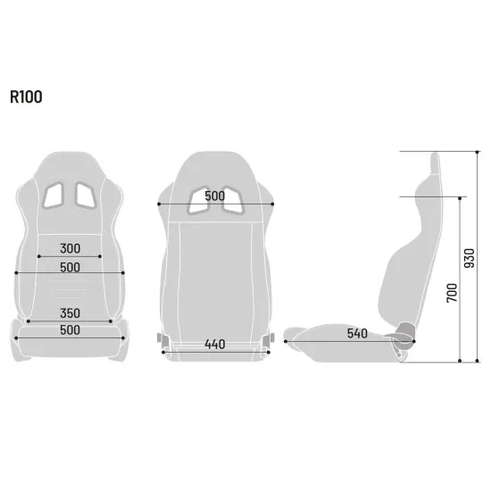 Sparco Martinig Racing R100 Регулируем седалка - Черен