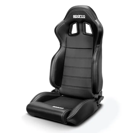 Sparco R100 Sky - Сгъваема седалка - Черна кожа