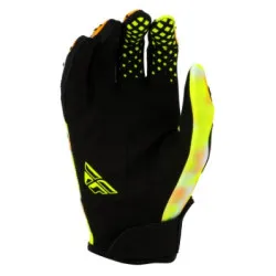 Fly Racing Kinetic Blur Gloves - White / Hi - Vis / Orange