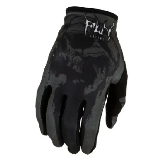 Fly Racing Lite Dark Series Gloves Детски ръкавици - Grey / Black
