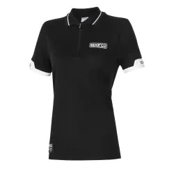 Sparco Lady Polo Zip MY2024 - Черен