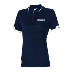 Sparco Lady Polo Zip MY2024 - Тъмносиньо