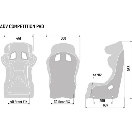 Sparco ADV Competition PAD Carbon Седалка FIA 8862-2009