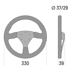 Sparco 383 велурен волан - черен