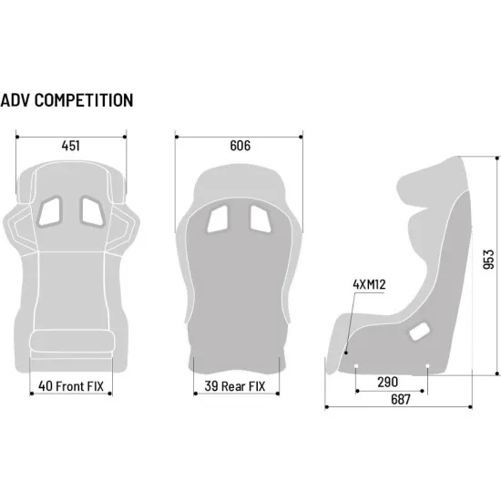 Sparco ADV Competition Carbon Седалка FIA 8862-2009