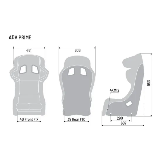 Sparco ADV Prime PAD Carbon Седалка FIA 8862-2009