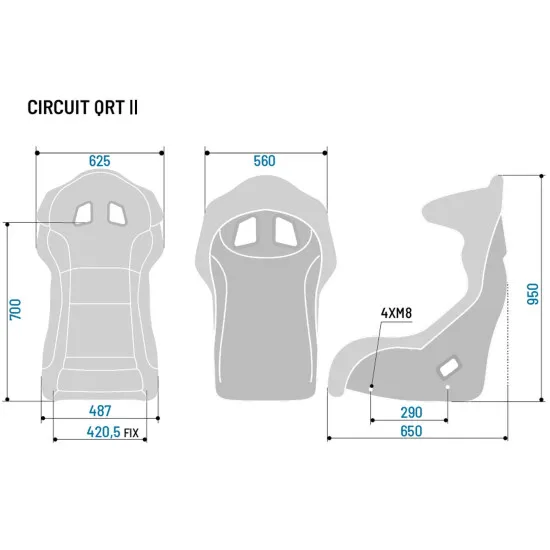Sparco Circuit II QRT Седалка FIA 8855-1999