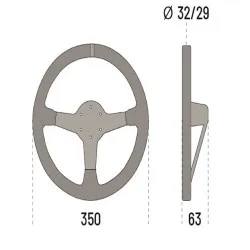 Sparco L 575 велурен волан