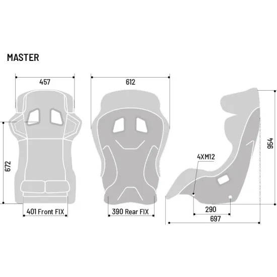 Sparco Master Advanced Седалка FIA 8855-2021