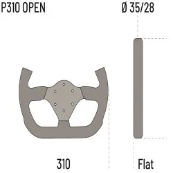 Sparco P310 Отворен волан