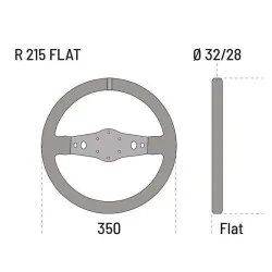 Sparco R215 Плосък кожен волан