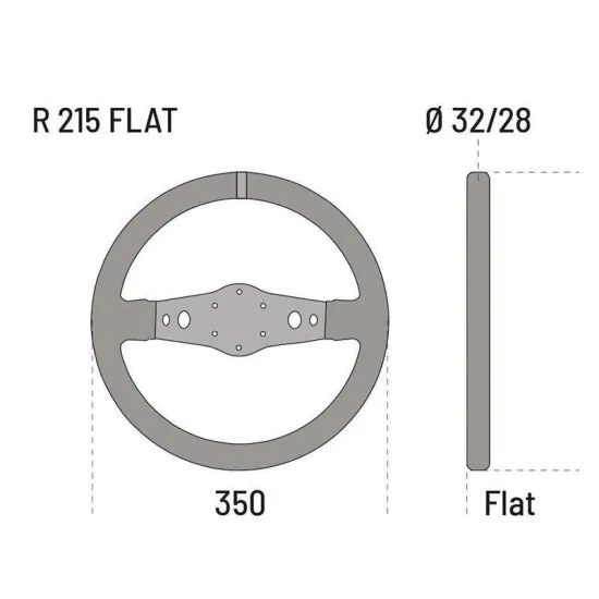 Sparco R215 Плосък кожен волан