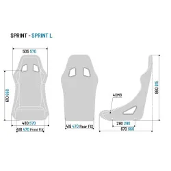 Sедалка Sparco Sprint L FIA 8855-1999 - Черна